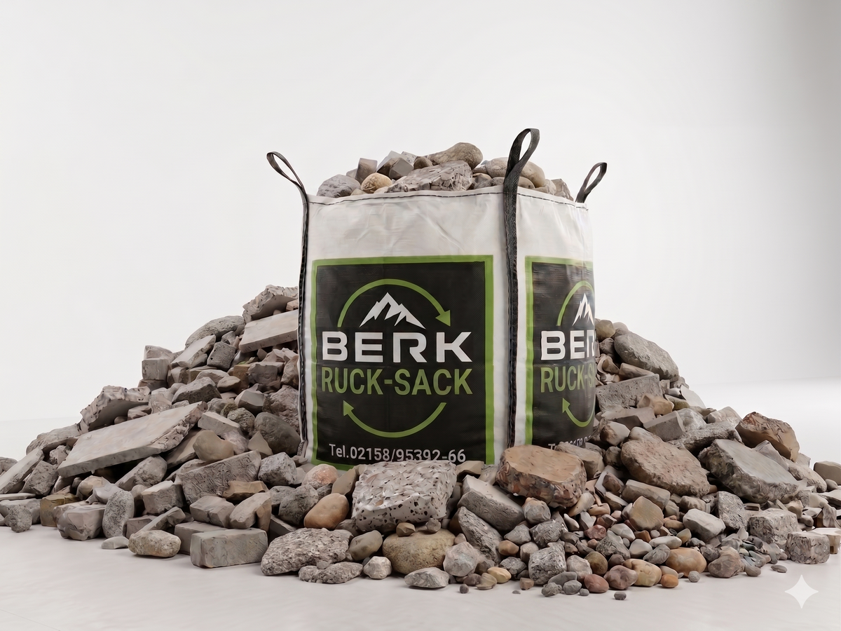 BERK Ruck-Sack – Big Bag mit Bauschutt von BERK Recycling