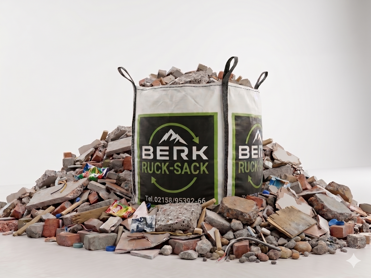 BERK Ruck-Sack – Big Bag mit Baustellenmischabfall von BERK Recycling